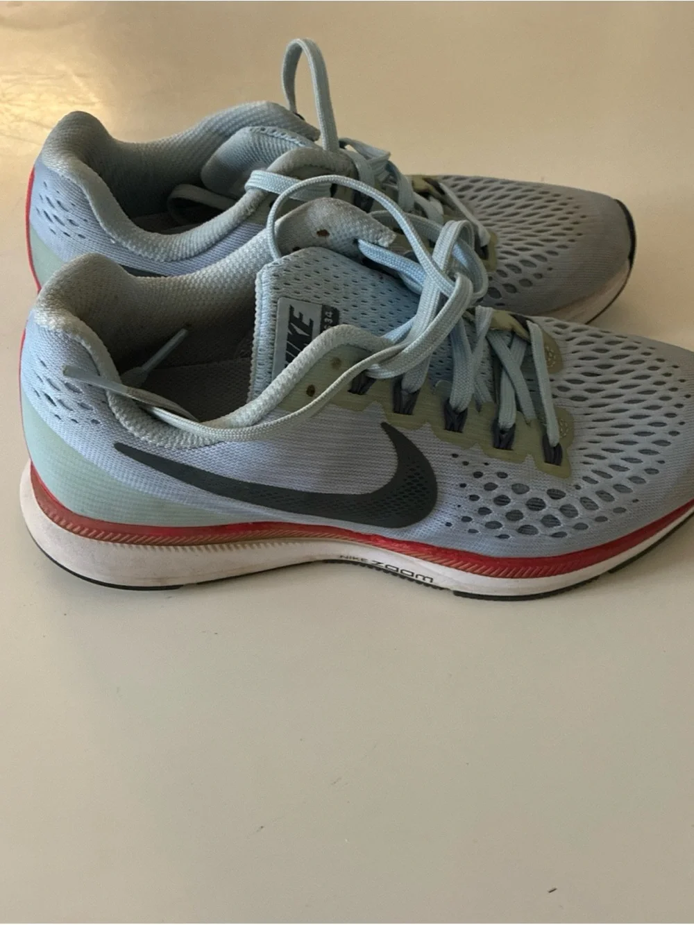 Nike Womens Air Zoom Pegasus 34 880560-404 Acrtic Blue Crimson 7 US 38 EUR